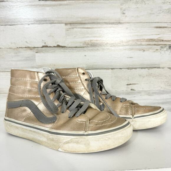 Vans Youth Boys Off The Wall High Top Metallic Size Boys 3.5 - Picture 1 of 4